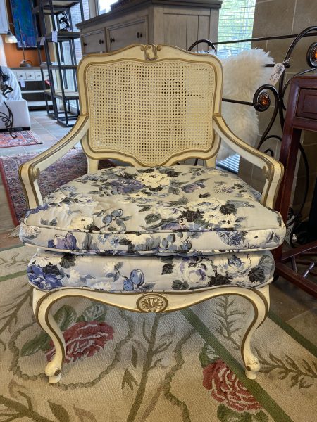 Paris Decorators Corp. Bronx NY Louis XV-Style French Elegance Caned Back Accent Chair