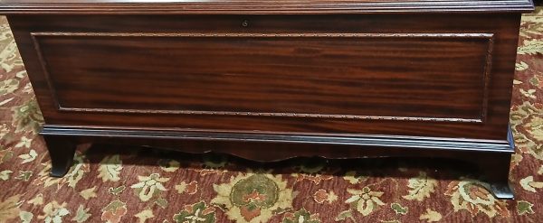 20th Mid Century Tiger Mahogany Trunk/ Chest 