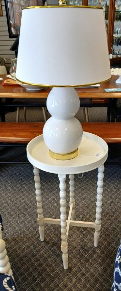 Ethan Allen Round Spindle Accent Table 