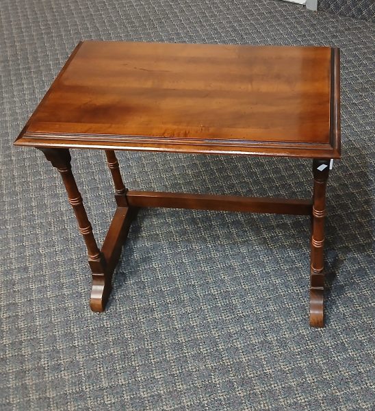 Vintage Walnut Gated Side Table 