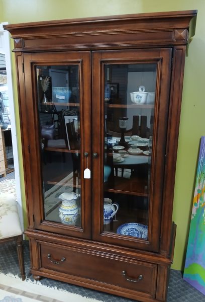 2 Piece Cherry Hutch Cabinet