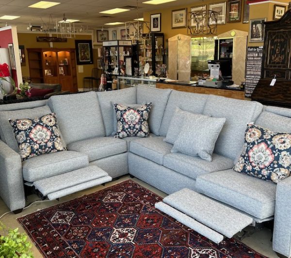Century Furniture Custom Cornerstone Electric Motion Wall Hugger 2PC Sectional