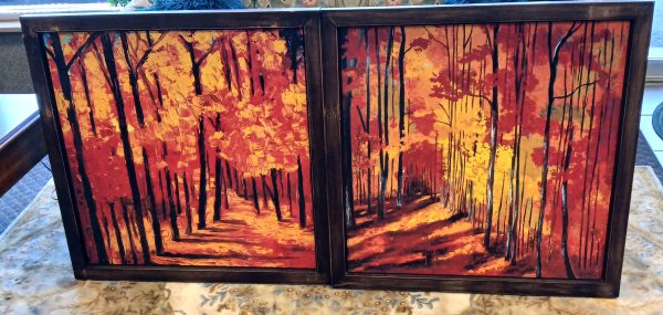 2-Autumn Landscape Dense Forest’s-Pathways Sold Separate