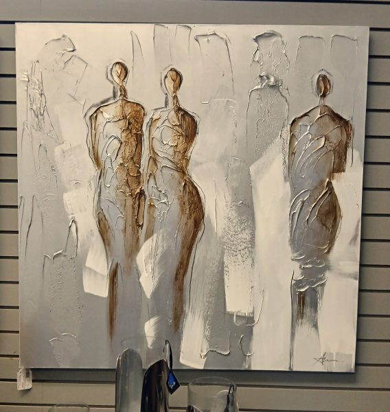 Hand Painted Human Abstract On Canvas By Artist Alexander Wojna 