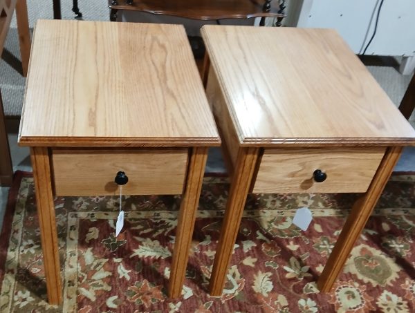 NEW Custom Solid Honey Oak Side Tables  Sold Separate