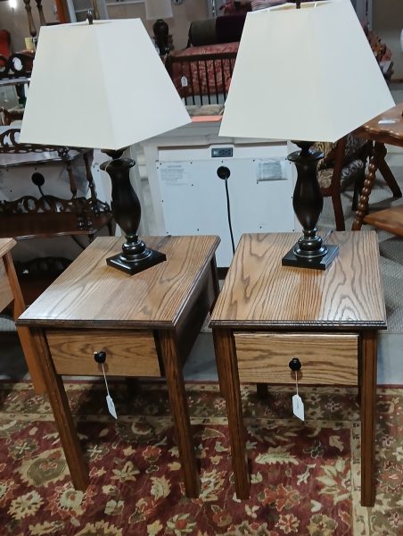 NEW Custom Medium Solid Oak Side Tables Sold Separate
