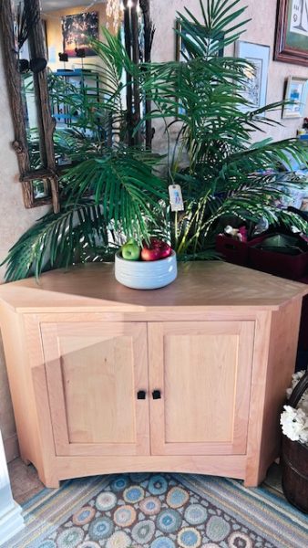Colebrook Amish Custom Hard Maple Diagonal Cabinet
