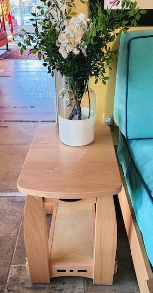 Colebrook Amish Custom Hard Maple w/Ebony Wood Detail Side Table
