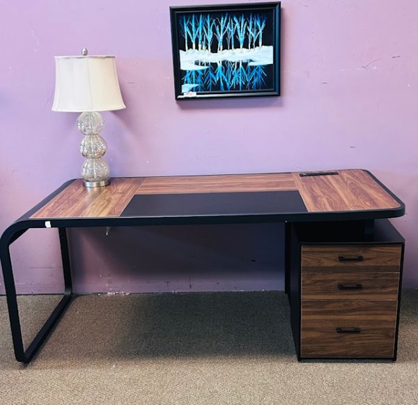 Itaar Large Computer Desk & File Cabinet