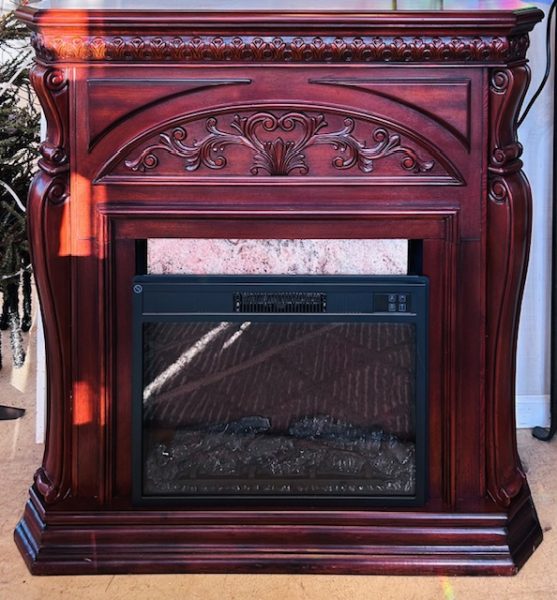 Ornate Electric Fireplace with Touch Screen & Remote Control