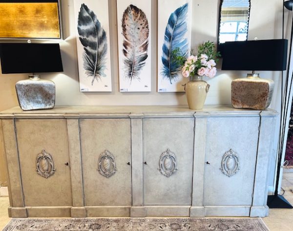 Striking SARREID Crested Carmine Legno Cabinet